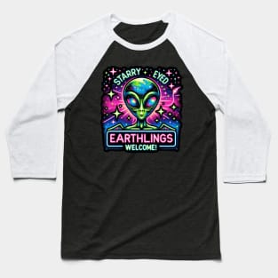 Starry-Eyed Welcome - Earthlings Collection Baseball T-Shirt